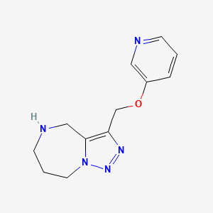 molecular formula C12H15N5O B8112856 3-((Pyridin-3-Yloxy)Methyl)-5,6,7,8-Tetrahydro-4H-[1,2,3]Triazolo[1,5-A][1,4]Diazepine 