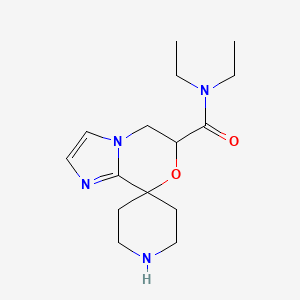 molecular formula C15H24N4O2 B8112862 N,N-Diethyl-5,6-dihydrospiro[imidazo[2,1-c][1,4]oxazine-8,4'-piperidine]-6-carboxamide 