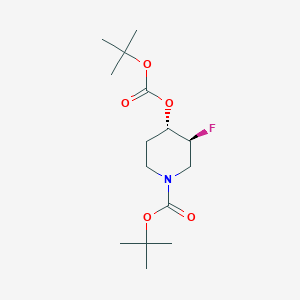 Trans-tert-butyl 4-(tert-butoxycarbonyloxy)-3-fluoropiperidine-1-carboxylate