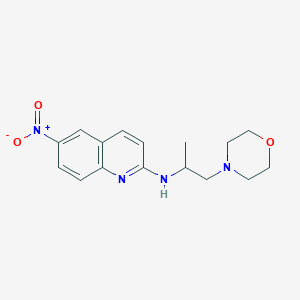 molecular formula C16H20N4O3 B8112886 N-(1-morpholinopropan-2-yl)-6-nitroquinolin-2-amine 