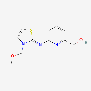 molecular formula C11H13N3O2S B8112955 (Z)-(6-((3-(methoxymethyl)thiazol-2(3H)-ylidene)amino)pyridin-2-yl)methanol 