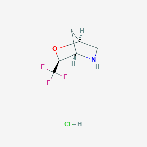 molecular formula C6H9ClF3NO B8113011 (1S,3S,4S)-3-(Trifluoromethyl)-2-Oxa-5-Azabicyclo[2.2.1]Heptane Hydrochloride 