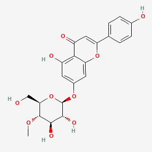 molecular formula C22H22O10 B8113029 7-[(2S,3R,4R,5S,6R)-3,4-dihydroxy-6-(hydroxymethyl)-5-methoxyoxan-2-yl]oxy-5-hydroxy-2-(4-hydroxyphenyl)chromen-4-one 