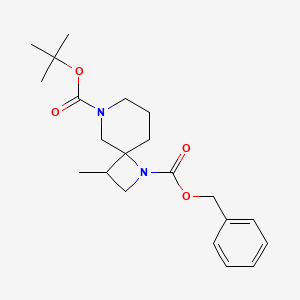 1-Benzyl6-tert-butyl3-methyl-1,6-diazaspiro[3.5]nonane-1,6-dicarboxylate