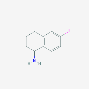 molecular formula C10H12IN B8113064 6-Iodo-1,2,3,4-tetrahydronaphthalen-1-amine 