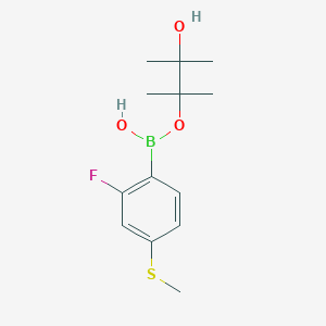 3-Hydroxy-2,3-dimethylbutan-2-yl hydrogen (2-fluoro-4-(methylthio)phenyl)boronate