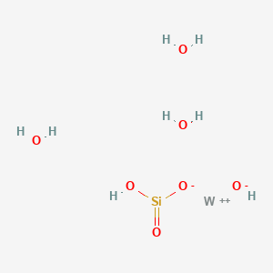 molecular formula H8O7SiW B8113090 Hydroxy-oxido-oxosilane;tungsten(2+);hydroxide;trihydrate 