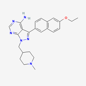 3-(6-ethoxynaphthalen-2-yl)-1-((1-methylpiperidin-4-yl)methyl)-1H-pyrazolo[3,4-d]pyrimidin-4-amine