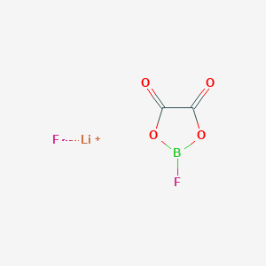 molecular formula C2BF2LiO4 B8113180 Lithium;2-fluoro-1,3,2-dioxaborolane-4,5-dione;fluoride 