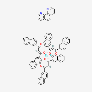 (Z)-1,3-dinaphthalen-2-yl-3-oxoprop-1-en-1-olate;europium(3+);1,10-phenanthroline