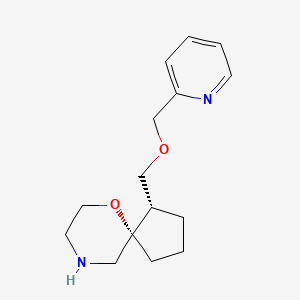 molecular formula C15H22N2O2 B8113295 (1S,5S)-1-((pyridin-2-ylmethoxy)methyl)-6-oxa-9-azaspiro[4.5]decane 