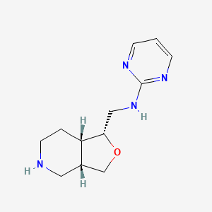 molecular formula C12H18N4O B8113300 N-(((1R,3aS,7aS)-octahydrofuro[3,4-c]pyridin-1-yl)methyl)pyrimidin-2-amine 