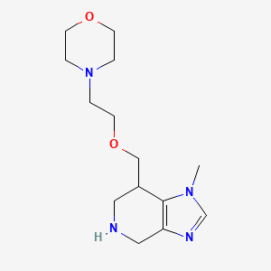 molecular formula C14H24N4O2 B8113312 4-(2-((1-methyl-4,5,6,7-tetrahydro-1H-imidazo[4,5-c]pyridin-7-yl)methoxy)ethyl)morpholine 
