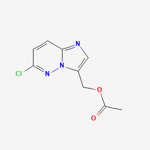 molecular formula C9H8ClN3O2 B8113367 （6-氯咪唑并[1,2-b]哒嗪-3-基）甲酸甲酯 