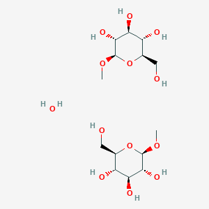 molecular formula C14H30O13 B8113406 甲基-β-D-吡喃葡萄糖半水合物 