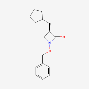 (r)-1-(Benzyloxy)-3-(cyclopentylmethyl)azetidin-2-one