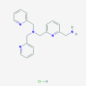 molecular formula C19H22ClN5 B8113447 1-(6-(Aminomethyl)pyridin-2-yl)-N,N-bis(pyridin-2-ylmethyl)methanamine hydrochloride 