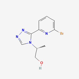 molecular formula C10H11BrN4O B8113449 (R)-2-(3-(6-Bromopyridin-2-yl)-4H-1,2,4-triazol-4-yl)propan-1-ol 