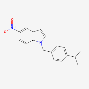 molecular formula C18H18N2O2 B8113456 1-(4-异丙基苄基)-5-硝基-1H-吲哚 