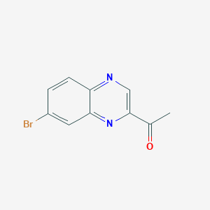 molecular formula C10H7BrN2O B8113535 1-(7-Bromoquinoxalin-2-yl)ethanone 