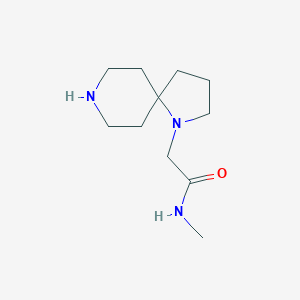 molecular formula C11H21N3O B8113547 N-Methyl-2-(1,8-Diazaspiro[4.5]Decan-1-Yl)Acetamide 