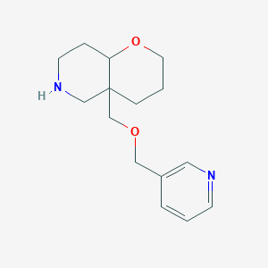 molecular formula C15H22N2O2 B8113548 4A-((pyridin-3-ylmethoxy)methyl)octahydro-2H-pyrano[3,2-c]pyridine 