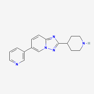 molecular formula C16H17N5 B8113553 2-(Piperidin-4-yl)-6-(pyridin-3-yl)-[1,2,4]triazolo[1,5-a]pyridine 