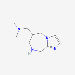 molecular formula C10H18N4 B8113558 N,N-Dimethyl-1-(6,7,8,9-tetrahydro-5H-imidazo[1,2-a][1,4]diazepin-6-yl)methanamine 