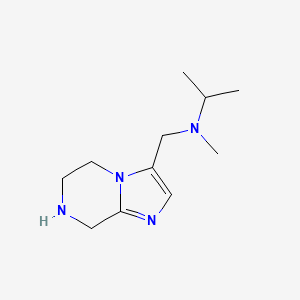 molecular formula C11H20N4 B8113561 N-Methyl-N-((5,6,7,8-tetrahydroimidazo[1,2-a]pyrazin-3-yl)methyl)propan-2-amine 