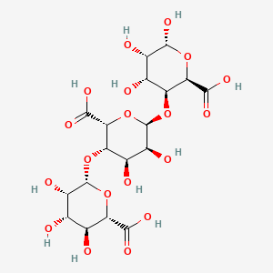 molecular formula C18H26O19 B8113577 ManA(b1-4)L-GulA(a1-4)a-L-GulA 