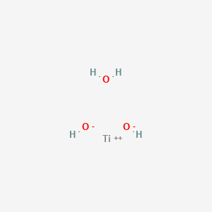 molecular formula H4O3Ti B8113611 Titanium(II) hydroxide hydrate 