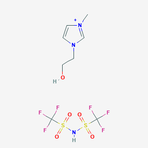 molecular formula C8H12F6N3O5S2+ B8113615 2-(3-methylimidazol-3-ium-1-yl)ethanol;1,1,1-trifluoro-N-(trifluoromethylsulfonyl)methanesulfonamide 