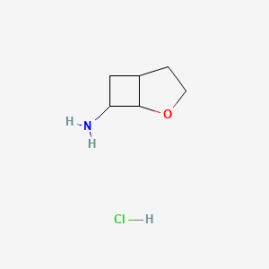 molecular formula C6H12ClNO B8113626 2-Oxabicyclo[3.2.0]heptan-7-amine hydrochloride 