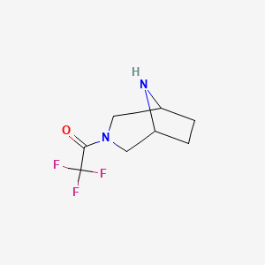 molecular formula C8H11F3N2O B8113648 1-(3,8-Diazabicyclo[3.2.1]octan-3-yl)-2,2,2-trifluoroethan-1-one 