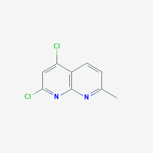 molecular formula C9H6Cl2N2 B8113676 2,4-Dichloro-7-methyl-1,8-naphthyridine 