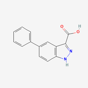 molecular formula C14H10N2O2 B8113699 5-phenyl-1H-indazole-3-carboxylic acid 