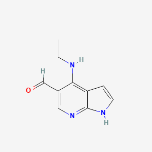 molecular formula C10H11N3O B8113726 4-(乙氨基)-1H-吡咯并[2,3-b]吡啶-5-甲醛 