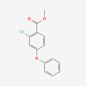 molecular formula C14H11ClO3 B8113734 Methyl 2-chloro-4-phenoxybenzoate 