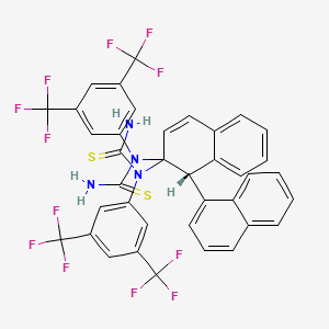 molecular formula C38H24F12N4S2 B8113736 Thiourea, N,N''-(1R)-[1,1'-binaphthalene]-2,2'-diylbis[N'-[3,5-bis(trifluoromethyl)phenyl]- 