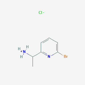 molecular formula C7H10BrClN2 B8113784 1-(6-Bromopyridin-2-yl)ethylazanium;chloride 