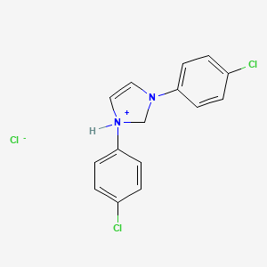 molecular formula C15H13Cl3N2 B8113809 1,3-Bis(4-chlorophenyl)-1,2-dihydroimidazol-1-ium;chloride 