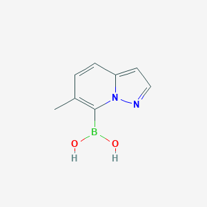 molecular formula C8H9BN2O2 B8113827 (6-Methylpyrazolo[1,5-a]pyridin-7-yl)boronic acid 