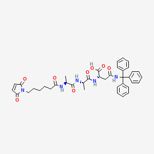 molecular formula C39H43N5O8 B8113849 MC-Ala-Ala-Asn(Trt)-OH 
