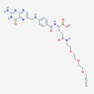 molecular formula C28H34N8O8 B8113862 Folate-PEG3-alkyne 