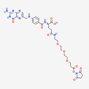 molecular formula C32H39N9O12 B8113876 Folate-PEG3-NHS ester 