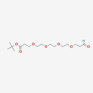 molecular formula C16H30O7 B8114016 Tert-butyl 16-oxo-4,7,10,13-tetraoxahexadecanoate 