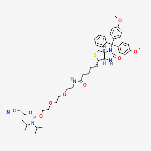 molecular formula C46H64N5O8PS B8114026 Biotin Phosphoramidite, configured for ABI 