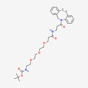 molecular formula C32H41N3O7 B8114037 BocNH-PEG3-acid-amine DBCO 