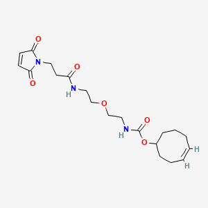 molecular formula C20H29N3O6 B8114064 TCO-PEG1-amido maleimide 