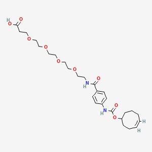 molecular formula C27H40N2O9 B8114075 TCO-carbonylamino-benzamido-PEG4 acid 